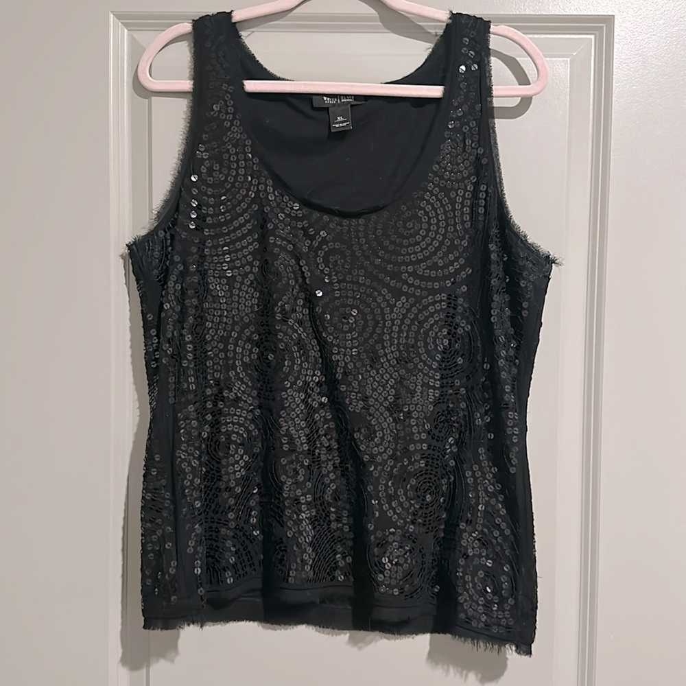 WHITE HOUSE BLACKK MARKET SEQUIN TOP